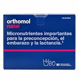 Orthomol Natal – 30 Raciones Diarias – Complemento Alimenticio para Preconcepción, Embarazo y Lactancia – Ácido Fólico, DHA, Colina, Hierro, Yodo, Vitaminas y Minerales – 423 g