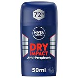 NIVEA MEN Dry Impact Antibacterial - Desodorante antitranspirante para hombre - Con 72h de Protección contra el Sudor - 0% Alcohol - Fórmula Antibacteriana- Todo Tipo de Pieles - Stick 50 ml