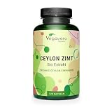 Canela Ceylan ORGÁNICA Vegavero | Dosis Alta: 2500 mg | Estado Puro BIO | Control de Glucosa - Azúcar en Sangre | Para 4 Meses | Extraído En Francia | 120 Cápsulas | Vegano