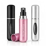 Atomizador Perfume Recargable 5ml Pack 3 Multicolor de Aluminio para Viaje