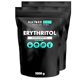 Nature Diet Eritritol, 2 x 1000 g, Edulcorante Natural, 0 Calorías | Ideal para Dieta Keto, Alternativa al Azúcar, 0 Kcal, Ideal para Bebidas, Cocinar y Hornear, Sin Calorías