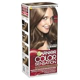 Garnier Color Sensation Coloración Permanente, Tono 6.0 Rubio Oscuro | Pigmentos Intensos Enriquecidos con Nácar, Cobertura Completa de Canas, Cabello Suave y Sedoso, Uso Sencillo, Color Sensation