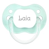 Mi Pipo - Chupete Personalizado Classic | Chupete Bebe, 3 Tipos de Tetina para Elegir, +6 Meses | Personalizado con Nombre, Suave, Cómodo | Seguro, Libre BPA, Fácil de Limpiar | Color Menta