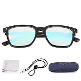 BONKZEBU Gafas para Daltónicos, Montura TR90, Protección de Lentes de Resina con Luz Antiazul, Antiarañazos, para Daltonismo Rojo, Verde, Debilidad, Hombres, Mujeres, Interiores y