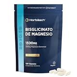 Magnesio Bisglicinato 1500 mg con Vitamina B6-120 Cápsulas | Magnesium Glicinato Veganos y Puro - 300mg Elemental - Magnesium Bisglycinate - de Horbaach
