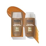 ISDIN Fotoprotector Facial Con Color Fusion Water MAGIC Bronze SPF50 - 50ml | Protector Solar Ultraligero Con Color, Crema Solar Que Unifica El Tono , Protege Con Tecnología Full Spectrum, En 3 Tonos