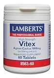 Lamberts Vitex Agnus-Castus 1000 mg | Extracto Concentrado de Sauzgatillo | Bienestar Femenino | 60 Tabletas | 60 Días | Calidad Farmacéutica GMP