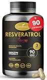 RESVERATROL POTENTE 5 EN 1 | Antioxidante Natural Puro y Antienvejecimiento | Granada + Uva + Quercetina + Vitamina C | Apoyo Cardiovascular y Sistema Inmune | 90 Cápsulas Vegano | 3 Meses | Lazarraga
