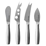 BOSKA Juego de cuchillos para queso Mini Copenhagen - 4 cuchillos pequeños - Para cada tipo de queso - Acero inoxidable - 14.5x2x0.9 cm