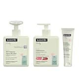 Suavinex, Set Cambio de Pañal 3 Pasos, Agua Micelar, Linimento y Pomada | Rutina Completa en 3 Pasos, Limpia, Protege, Repara, Apto Pieles Sensibles y Recién Nacidos, Testado, pH Balance, Uso Diario
