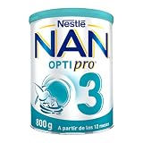 Nestlé NAN OPTIPRO 3 Leche de crecimiento en polvo +12 meses, 3x800g | Leche de crecimiento en polvo para niños a partir de 12 meses con L.reuteri.