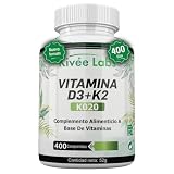 400 Micro Comprimidos Vitamina D3 y K2 4000 UI Dosis Alta | Vitamina D Colecalciferol Vegetariano Contribuye a la Función Normal del Sistema Inmunológico para Músculos y Huesos, 400 Días de Suministro