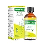 FORSYLVANEST Aceite Esencial de Tomillo 100ml, aceite aromático con fragancia herbal para múltiples usos, adecuado para masajes, cuidado del cabello y uñas y come complemento aromático para el baño