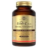 Solgar Ester-C Plus Vitamina C 500 mg | 100 Cápsulas | No ácida y de fácil absorción · Con bioflavonoides cítricos · Apoyo inmunitario · Larga permanencia