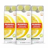 SUAWELL Caramelos Suavizantes Pack de 3 x 10 Limón Sin Azúcar | Pastillas sin azúcar con vitamina C que suavizan la garganta seca o irritada. Refrescan la garganta y el aliento