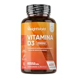 Vitamina D3 2000 UI Alta Potencia, 400 Comprimidos, +1 Año de Suministro | Colecalciferol Vegetariano, La Vitamina D contribuye a la función normal del sistema inmunológico (EFSA) Sin OGM ni Gluten