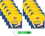 Paquete de 10 galletas sin gluten Savoiardi de 200 g + llavero Beni Culinari
