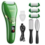 SHORAN Lima Electrica Pies Durezas, Pedicura Profesional Quita Durezas Electrico, Maquina pies para Exfoliante Eliminar Durezas y Callos, Lima Pie Durezas Recargable con 2 rascador pies e 3 Rodillos
