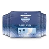 by Amazon Hombre Compresas para la Incontinencia, Absorción Media, 60 Compresas (6 Paquetes de 10), Blancas