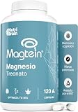 L-Treonato de Magnesio Magtein® Puro 2000mg, Alta Absorción, 120 Cápsulas | Memoria y Foco, Sueño Profundo y Reparador, Contribuye a Calma Activa y Ánimo Estable, Dosis Alta y Precisa, Nutribrain