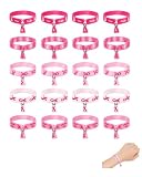 TBCDS Pulseras Concienciación Rosa 20 Uds (5 Diseños x 4), Elásticas y Suaves, Talla Estándar, Símbolo de Apoyo al Cáncer de Mama y Eventos de Octubre Rosa