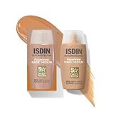 ISDIN Fotoprotector Facial Fusion Water MAGIC Medium SPF50-50ml | Protector Solar Ultraligero Con Color, Crema Solar Que Unifica El Tono Y Protege Con Tecnología Full Spectrum, En 3 Tonos