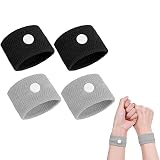ACWOO Pulseras Antimareo Niños y Adulto, 2 pares Pulsera Acupresion Anti Nauseas, Bandas para Enfermedad Marítima, Bandas Elásticas para Viajar en Barco Coche Avión y Embarazo, sin Efectos Secundarios