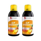 Duplo Slim drenante: complemento alimenticio que asocia reina de los prados, hibiscos, rabillo de cereza, té verde y CactineaTM. El fitotrío de guayaba, alga aosa y ginseng. Sabor Piña.