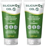 Silicium G7 Gel Corporal con Alta Concentración de Silicio para Articulaciones y Músculos Absorción Rápida Textura Ligera Uso Diario Formato Tópico sin Parabenos. 150 ml (Paquete de 2)