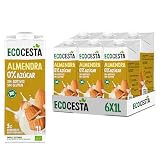 Ecocesta - Bebida Ecológica Vegetal Almendra - Pack de 6 X 1 L - Sin Gluten