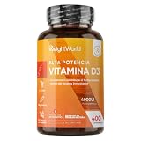 Vitamina D3 4000UI, 400 Comprimidos, +1 año de Suministro | La vitamina D Contribuye al Funcionamiento Normal del Sistema Inmune (EFSA), Apto para Vegetarianos, Sin OGM