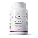 HSN Vitamina C 1000 mg – 120 Cápsulas Vegetales | 1g Vitamina C Vegana. Formación de Colágeno Sistema Inmune Energía y Protección Antioxidante. 1 Cápsula Diaria