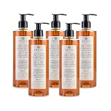 Prija Gel Lavamanos Vitalizante con Extracto de Ginseng, Limpia Suavemente las Manos, Jabón Líquido Hidratante para Manos, Vegano con Fragancia Energizante 5 x 380ml