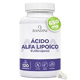 Bandini® Ácido Alfa Lipoico (ALA) 650 mg | 120 cápsulas de alta potencia