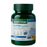 SANTIVERI - Gominolas de Melatonina 1,95 mg - GABA y Lavanda - 60 Gummies