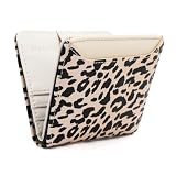 Pomelo Best Cartera Pequeña para Mujer Ultra-Thin Monedero de Cuero PU con RFID Bloqueo, Elegante Ligero y Práctico para Diario y Viajes (Leopardo Blanco)