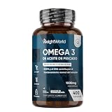Omega 3 1000mg DHA y EPA - 400 Cápsulas Blandas - Más de 1 Año Suministro | Perlas de Aceite de Pescado Omega 3 EPA y DHA Alta Potencia | El Omega-3 Contribuye al Funcionamiento Normal del Corazón