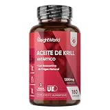 Aceite de Krill Omega 3 del Antártico 1200mg, 180 Cápsulas Blandas, 3 Meses | Fuente de Omega 3 de Krill (DHA y EPA) - Astaxantina Natural y Fosfolípidos Marinos, Alternativa al Aceite de Pescado