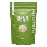 Nutri+ Protein Powder vegano sin Soja, Gluten ni Lactosa - Brownie de Chocolate - Proteínas de Arroz y Guisante - Proteína veganas