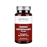 Hierro Liposomado 30mg - Cansancio y Fatiga - Suplemento de Hierro | Vitamina C B12 Ácido Fólico A B6, 60 Cápsulas Liposomal Iron Nutralie