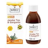 Zarbee's Jarabe Tos y Garganta para Adultos y Niños desde 2 Años, 150 ml | Con Miel Pura, Glicerol y Extracto de Hiedra, Protege la Garganta Irritada, Fluidifica la Mucosidad, Calma las Ganas de Toser