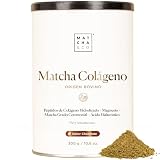 Colágeno con Té Matcha, Magnesio y Ácido Hialurónico. Articulaciones, piel y uñas. Colágeno tipo I y III 300 g matcha colágeno en polvo. Sin Gluten, sin azúcares añadidos. (Chocolate)