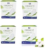 Organ(y)c, Compresas Noche con Alas de Algodón Certificado 100% Bio - 4 paquetes x 10 compresas (Total 40 unidades)