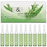 Ampollas Anticaida para el cabello. Enriquecida con Placenta, Romero y Aloe Vera. Tratamiento fortalecedor del bulbo. Prevención de la caída del pelo. Mujer y Hombre (10 ampollas de 10 ml)