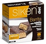 Siken Diet - Barrita Vainilla y Caramelo con Proteínas, 5 uds | Rica en Proteínas, Fuente de Fibra, Control de Peso, Snack, Sabor Vainilla y Caramelo, Formato Individual, 5 uds, 180 g