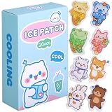 24 hojas de parches refrescantes para molestias de fiebre, reductor de fiebre, almohadillas frescas para niños que alivian el dolor de cabeza (24 multicolor)