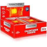 TerraTherm Parches de calor espalda cuello hombros - 12h de calor | 30 piezas, agradable calor profundo, calentador de cuerpo autoadhesivo y activado por aire