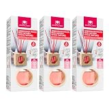 CRISTALINAS | Pack 3 Ambientador Hogar Mikado Cubo de Madera | Aroma Frutos Rojos | 100% Puro | Larga Duración 4 Semanas | 3x30ml | 0% Alcohol