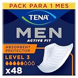 TENA Men Nivel 3 6x8 - Compresa Protectora para Hombre - Incontinencia Moderada - 48 Unidades