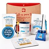 Kembilove® Regalo Farmacéutico con Taza – Pack Farmacia con Accesorios – Detalle Original para Graduación, Oposiciones y Cumpleaños – Hombre